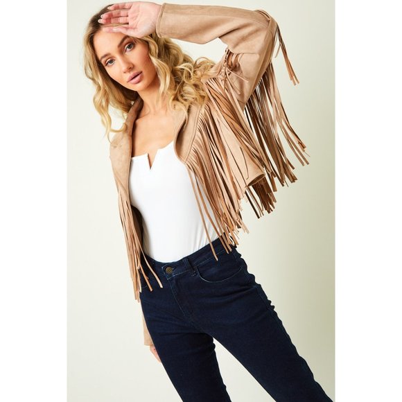 Super Soft Suede Jacket - Tan Color - Picture 4 of 5